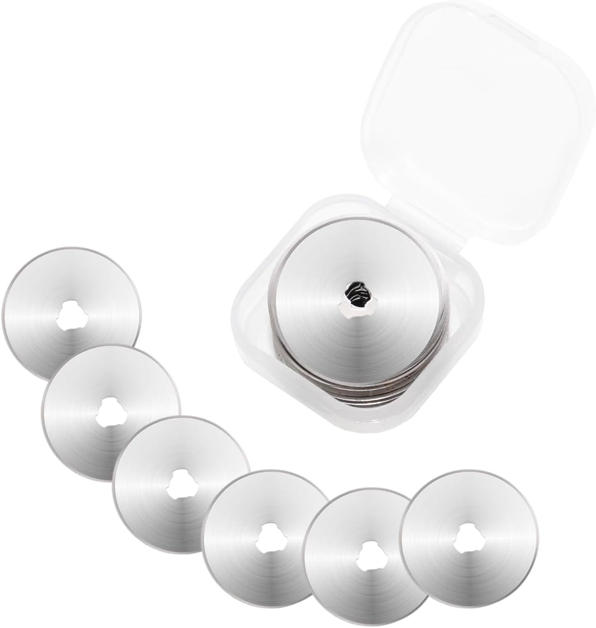 Pocoxll 36 Pcs 28mm Rotary Cutter Blades, Replacement Blades for Fits Fiskars, Olfa, Truecut Rotary Cutters, Ideal for Fabric Cutting and Patchwork Leather Quilting Sewing Arts Crafts
