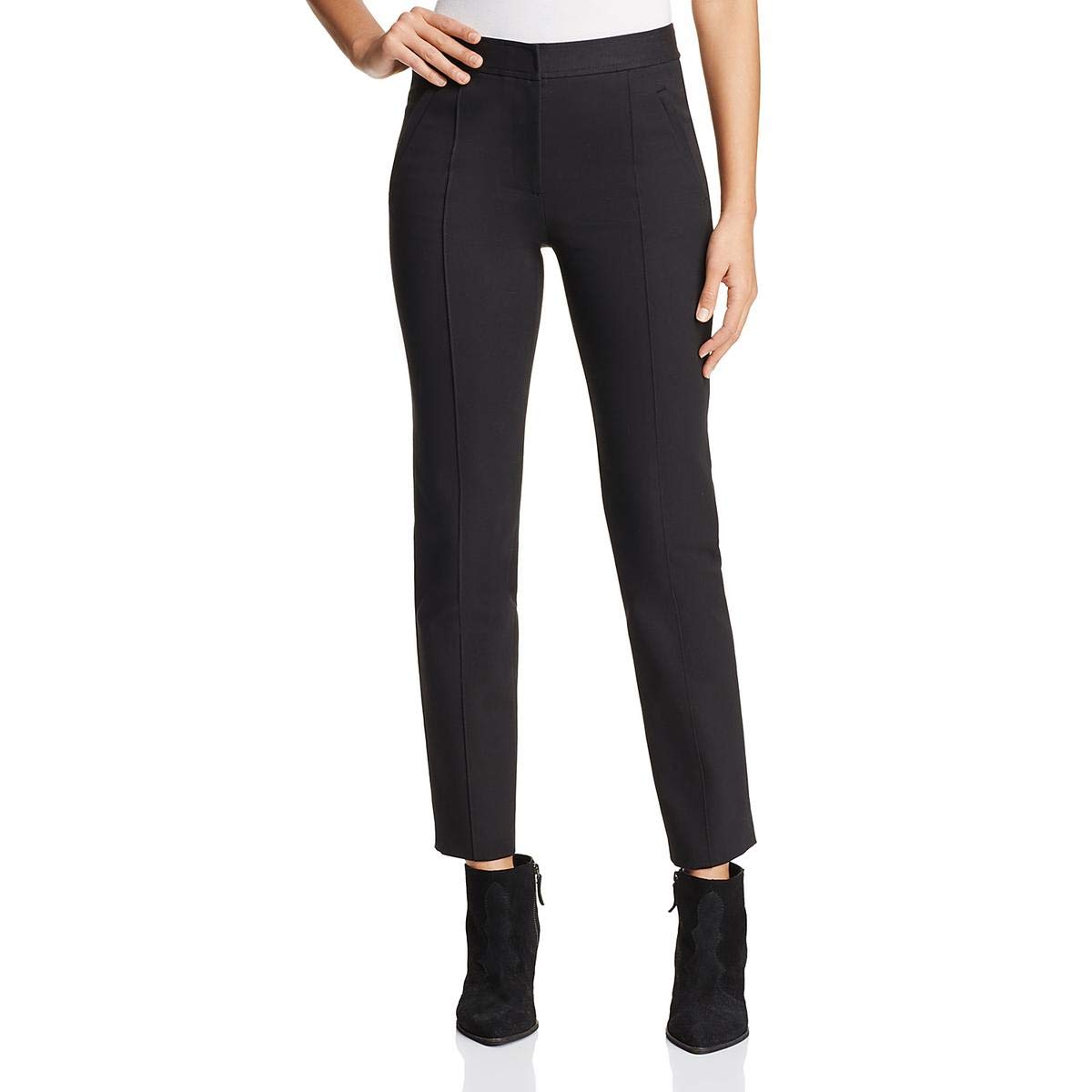 Tory Burch Womens Vanner Ponte Seamed Pants Black 12