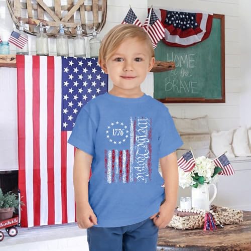 Image of 4th of July Shirts Toddler Boys Girls American Flag USA T-Shirt Kids Patriotic Tee Tops