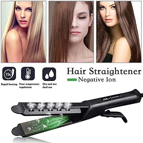 Kobeena Hair Straightener, 2023 New Kobeena Tourmaline Ionic Flat Iron, Hair Straightener And Curler 2 In 1, 15S Fast Heating, 250-450°F Adjustable Temperature, For Curls And Waves (British Style) #TOP3