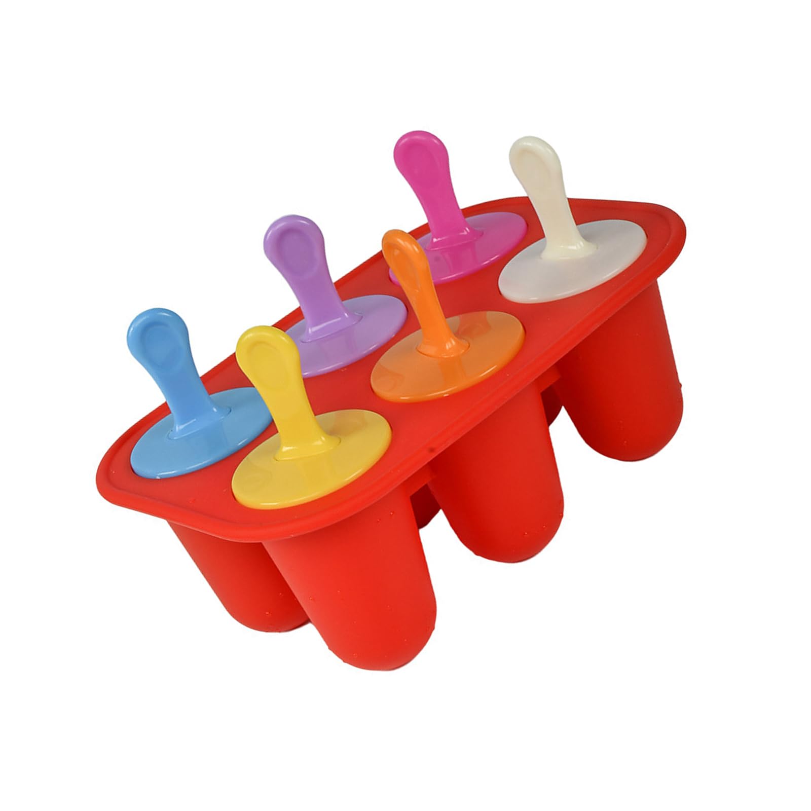 Tsophreniq Stackable 6 Well Ice Rod Forms with Lid to Preserve Freshness of Creation Dessert Making Set Recyclable Ice Milk Maker Molds