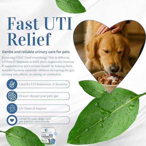 UTI Pets Pure D-Mannose Non GMO Organically Sourced Powder 65gram jar - Thumbnail 6