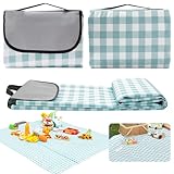 XGHEO Manta Impermeable para Picnic 200x200CM, Grande y Plegable, Adecuada para Playa, Senderismo, Acampada, Viajes (Azul)
