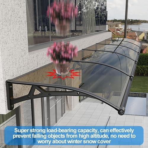 Auvent de fenêtre en polycarbonate transparent rigide et durable