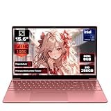 2026 Laptop Computer Notebook QWERTY,15.6" IPS FHD Display,8GB RAM 256GB SSD,Celeron N5100 Prozessor,WiFi5,BT5.0,USB3.0,Beleuchtete Tastatur,Fingerprint für Business Home Office und Studenten,Rotgold