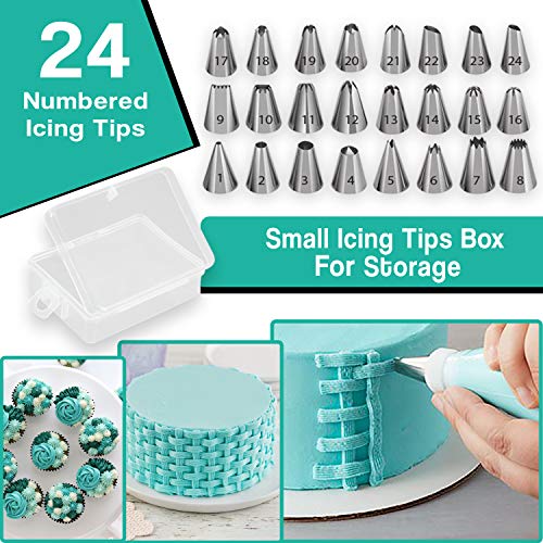 RFAQK 64 Pcs Cake decorating supplies kit with Cake TurntableCake