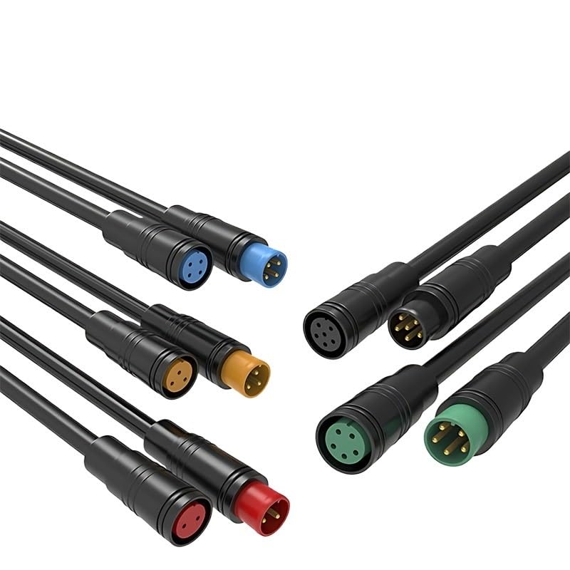 5/10/100 Sets M6 M8 2 3 4 5 6 Pin Butt Connector 20CM Wiring Line Scooter Brake Cable Pluger Signal Sensor(M8 Female 20CM,5 PCS_5P)