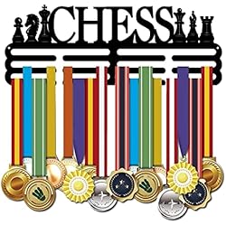 Colgante Medalla De Moda SUPERDANT Colgador de Medallas de Ajedrez, Soporte para Medallas de Competición, Marco de Exhibición de Medallas Deportivas de Hierro para Soporte de Medallas de Competición, Colgante de Pared