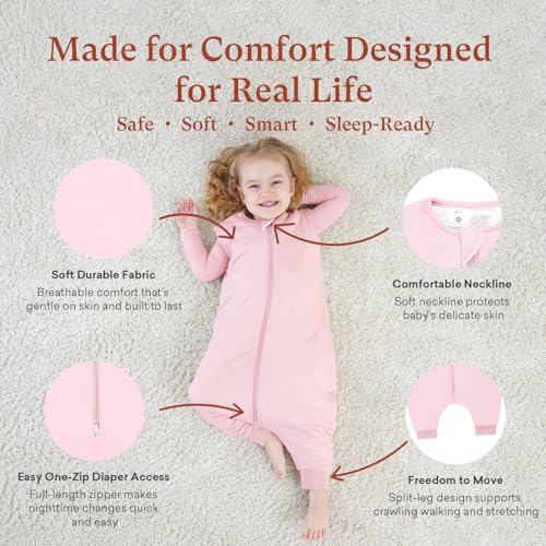 Image of 1.0 TOG Toddler Sleep Sack with Legs for Early Walkers, Wearable Blanket for Tall Walking Toddlers 18-36 Months
