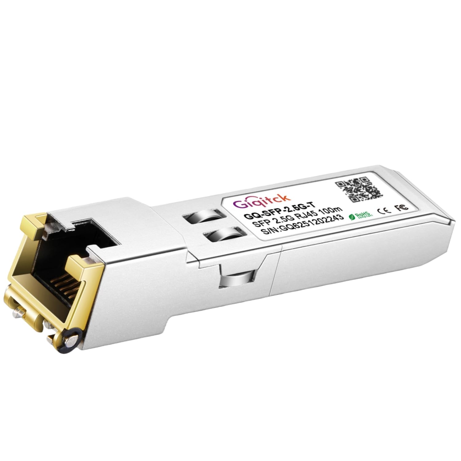 2.5GBASE-T SFP RJ45 Modulo 2.5G SFP Ricetrasmettitore Mini-GBIC Compatibile per Cisco SFP-2.5G-T, Ubiquiti, MikroTik, TP-Link fino a 100m