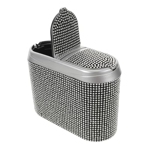 Cubo de basura para coche colgante que elimina el desorden con tapa de plástico