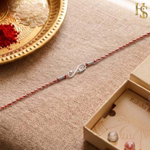 Image of HighSpark 925 Silver Rakhi for Bhai | Stylish Cool Bro Rakhi for Boys & Men | Lovely Gift