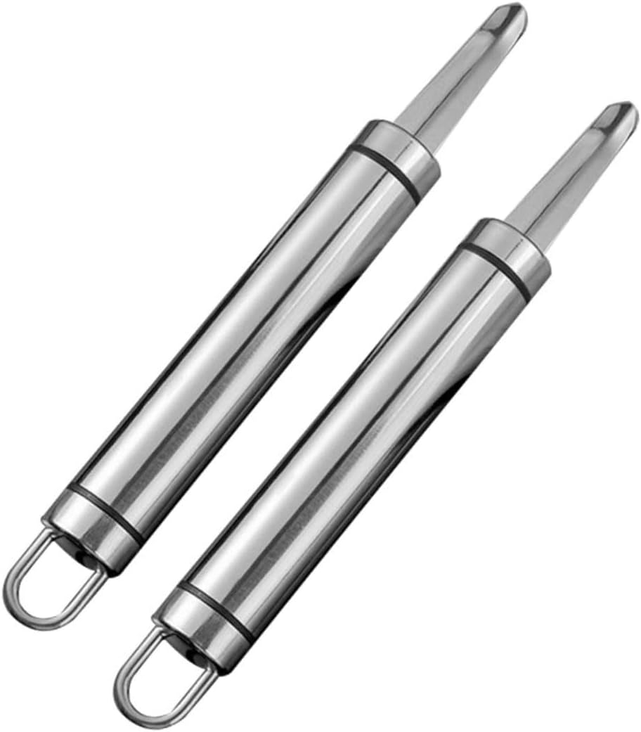 3sets Fruit Core Extractor Corn Remover Tool Multi-function Kitchen Gadget Stainless Steel 2pcs*3