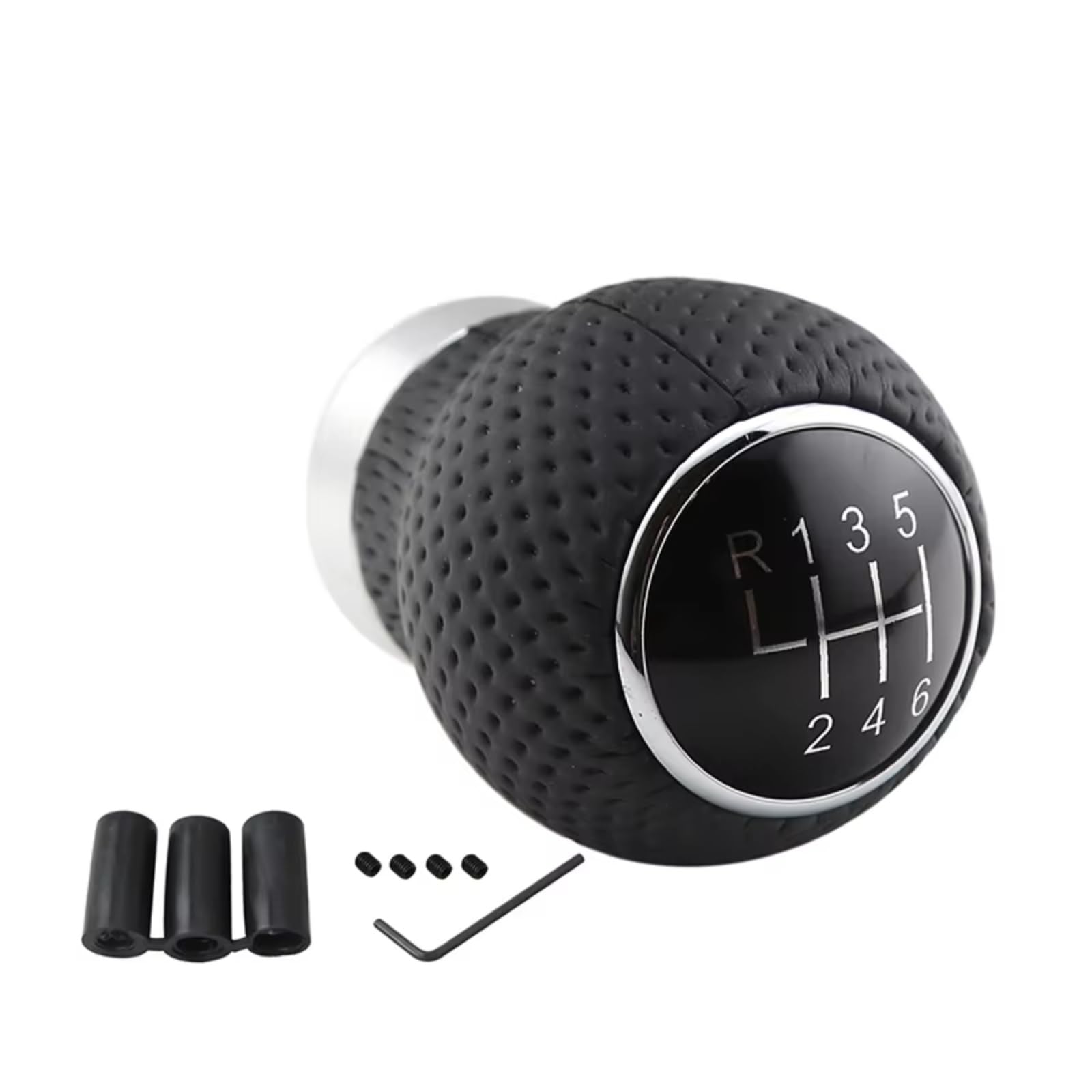 Pbqenxb 6 Speed 5/ Universal Pu Leather Gear Shift Knob Manual Car Stick Head Replacement Modified Car Shift Knobs(6 Speed)