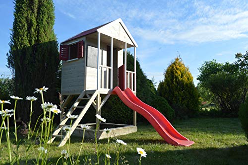 Spielturm ohne Schaukel Wendi Toys M7 Spielhaus mit Rutsche