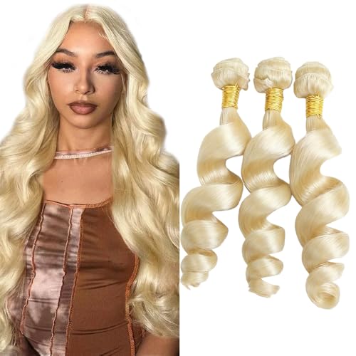 Blonde Bundles 613 Loose Wave Bundles Human Hair 24 26