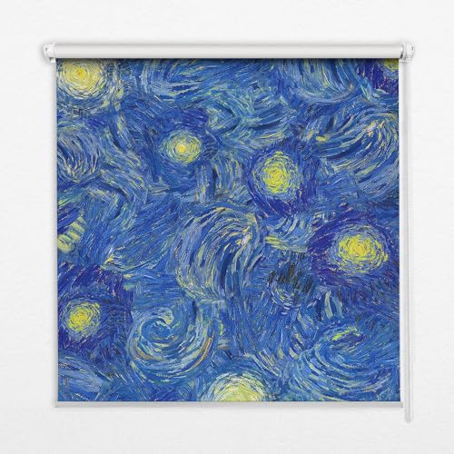 Store banne enrouleur perméable bleu 130x240cm Tulup pour intérieur sans perçage - 2
