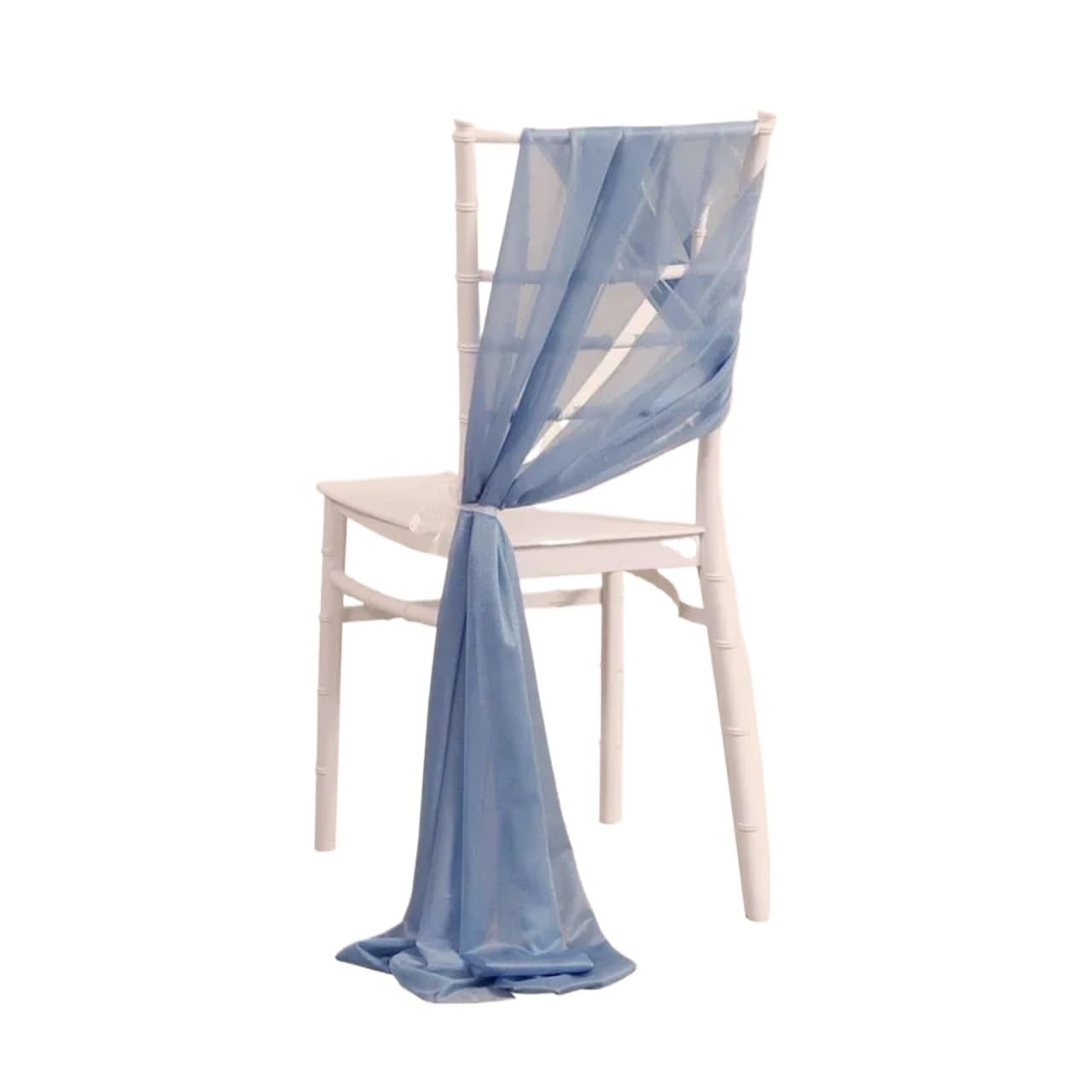 LHSJYG Chair Sashes 10/50Pcs 17x250cm Shiny Chiffon Chair Sashes Set Sash Gauze Wedding Covers Ribbon Party Aisle Decoration(Grayish blue,50pcs)