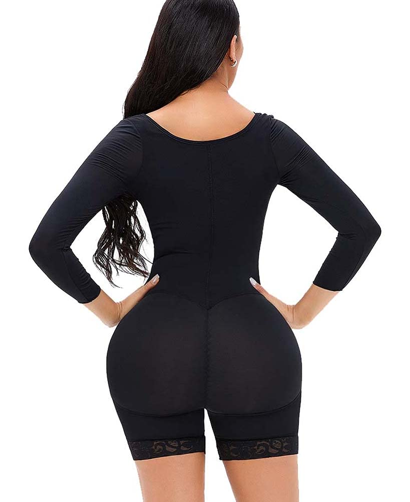 XYNSNDB Body z długim rękawem dla kobiet Wyszczuplający brzuch Butt Lifter Plus Size Body wyszczuplają talię