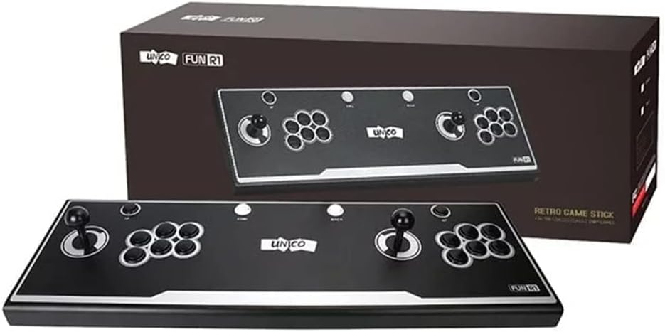 UNICO Retro Arcade Game Console, Preload 44 SNK Games Machine with 2 Joysticks, Plug & Play Arcade Console for PC & Projector & TV; KOF/Metal Slug Arcade for Kids & Adult