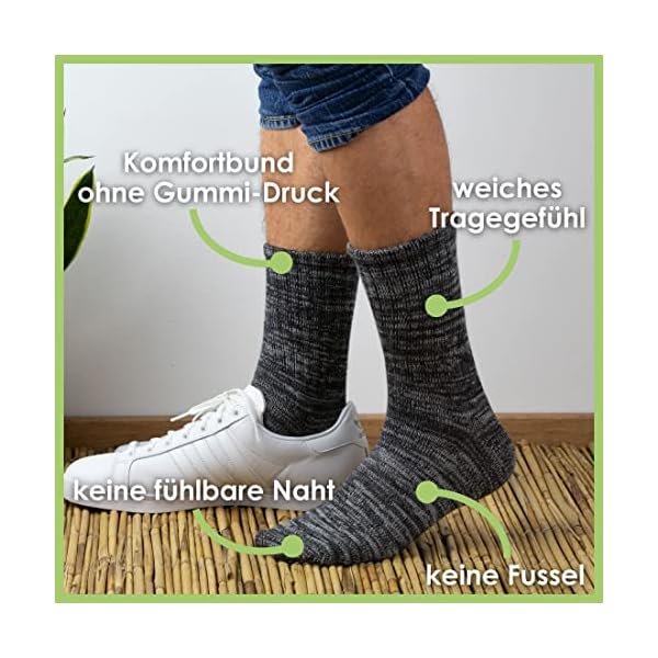 gigando 4 Paar Outdoor Thermosocken Bambus für Damen & Herren, warm und atmungsaktiv – Bild 3