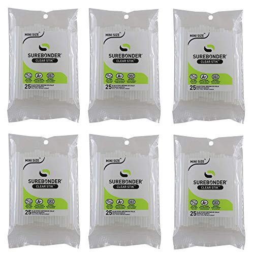 Surebonder DT-25 Made in The USA All Purpose Stik Mini Glue Sticks-All Temperature-Clear-5/16