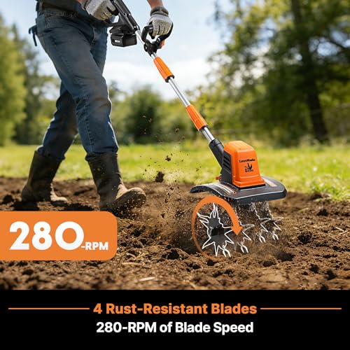 Image of LawnMaster 24V MAX 9 inch Cordless Tiller - CLTE2409