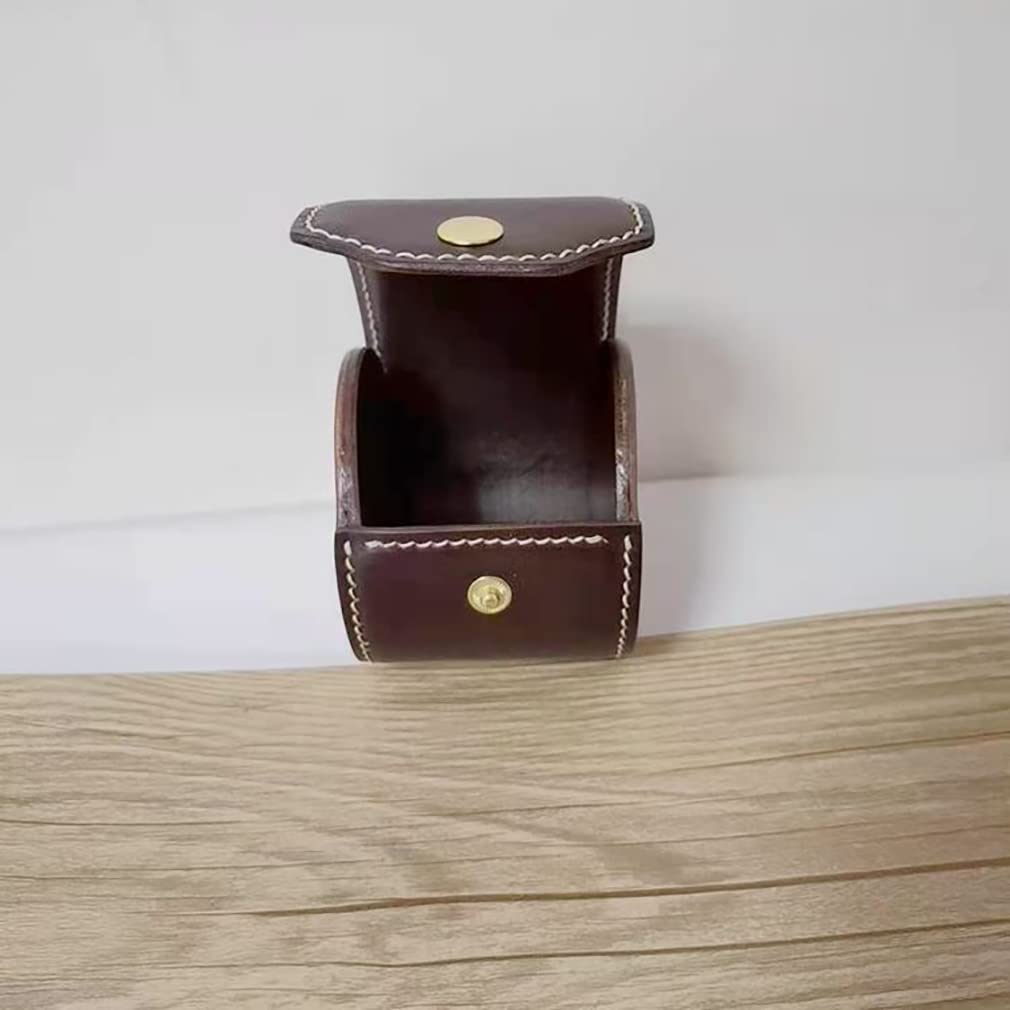 Tragbare Uhrenrolle,Leder Uhrenbox,1schlitz,Uhrenetui Für Herren Und Damen Für Die Reise,Doppeltes Leder Hart Und Langlebig,Leicht,für Aufbewahrung/Geschenk/Jahrestag/Geburtstag-Coffee