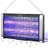 LED Bug Zapper Indoor,Electric Indoor Fly Zapper- 10 Years Lifespan Lamp-Fly,Mosquito Killer and Repellent - Lightweight, Powerful 3000V Grid, Includes Hooks String Brush and Manual (Black)