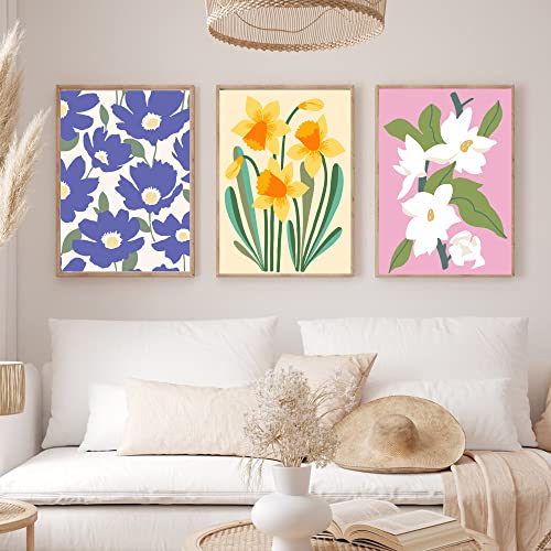 Image of cupmod Flower Paint by Numbers for Adults Kids Beginners,Easy Acrylic Paint by Number Kits on Canvas Without Frame,Oil Painting Kits Present for Home Wall Decor 9.8x13.7inch