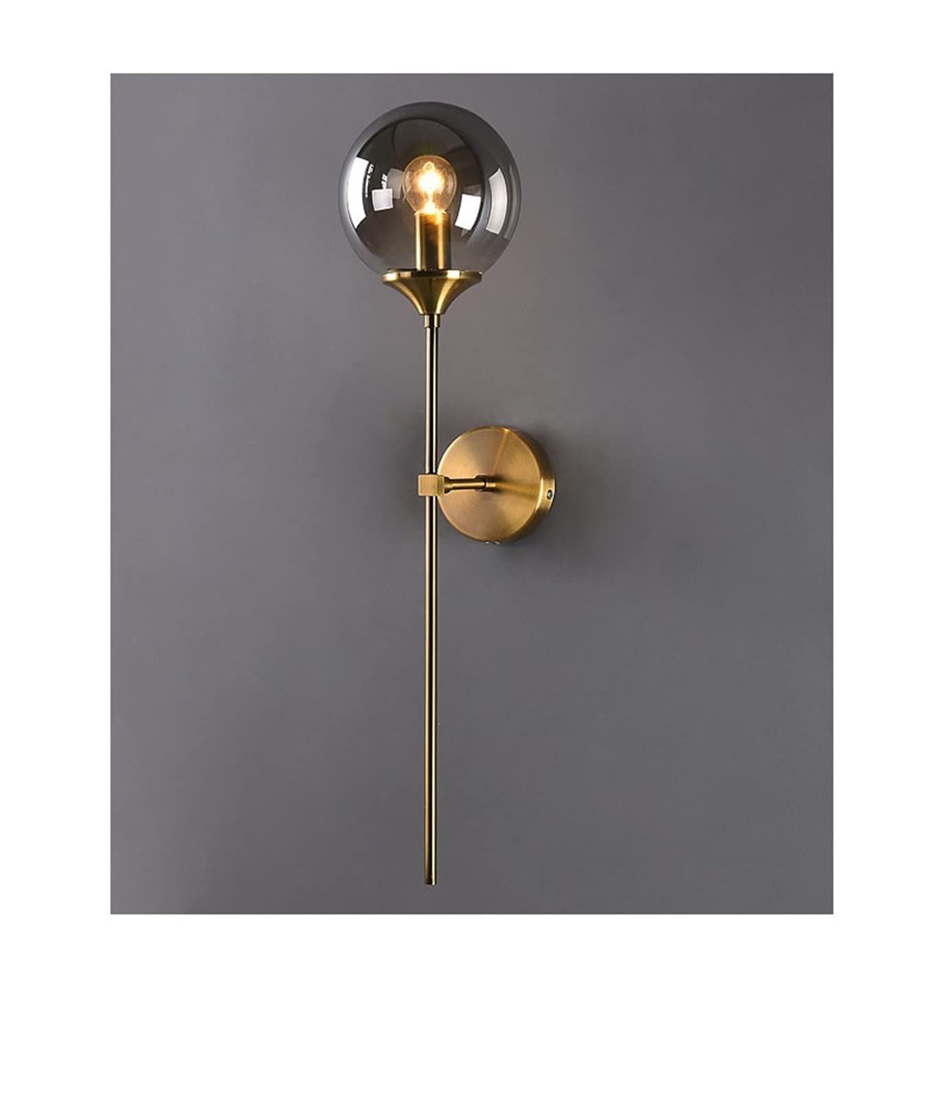 WFDFFFA Modern Led Glass Ball Wall Lamp Fixture - Golden Bedside Living Room Hallway Home Decoration Sconce Lighting Metal Lights,Pendant Lights Dimmable