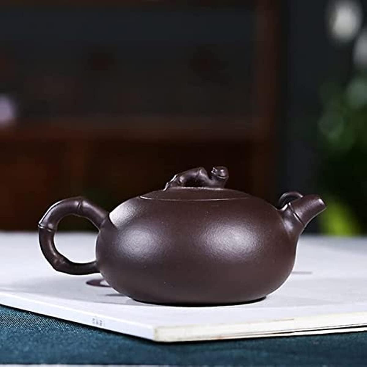 Service à thé Gongfu chinois en porcelaine, théière violette de 150 ml, théière en terre crue Zhu, bouilloire à filtre, service à thé portable pour les voyages, les pique-niques, les affaires et les