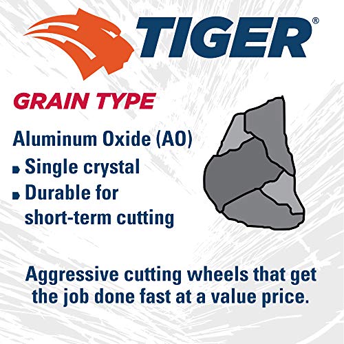 Image of Weiler 57014 2-Inch Cutting Wheel, Tiger AO Steel /Metal Long Life, Performance Cutting, 0.035 inch A60T Type 1 1 /4 inch Arbor (Pack of 100)