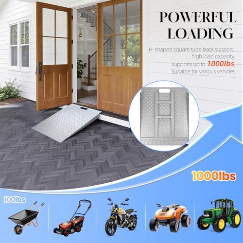 1000LBs Capacity Shed Ramps, 29" Lx 24" W Shed Ramp for Riding Mower, 1pc by Kryonix - Used condition - Image 3