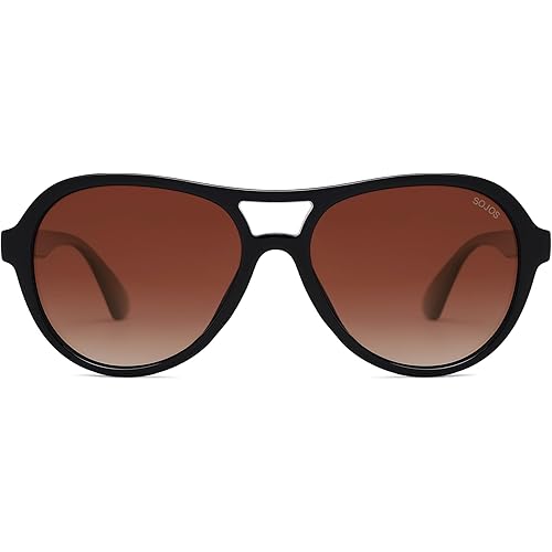 SOJOS Retro Aviator Polarized Sunglasses for Women Men Vintage 70s Style UV Protection Womens Mens Sun Glasses SJ2646