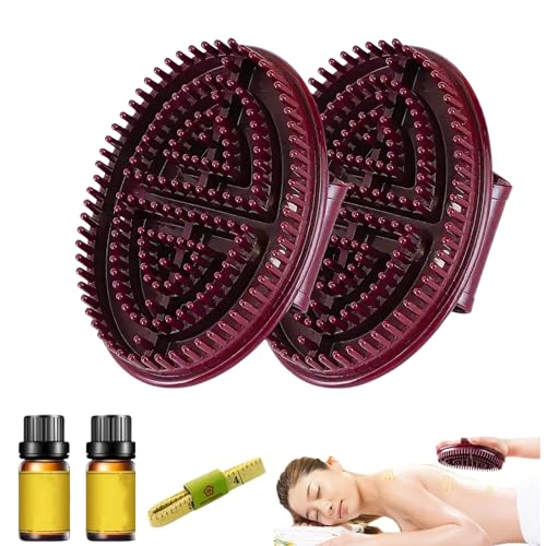 2Pcs Meridian Massage Brush, Full Body SPA Relaxation Massager Brush, Acupressure Meridian, Scalp Massage, Full Body Relaxation Comb,Beauty Salon Professional MeridianBrush