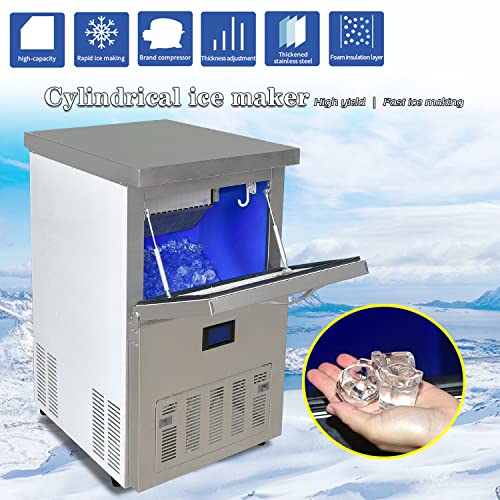 Máquina fabricadora de hielo comercial cilíndrica 77 LBS/24H miniatura 2