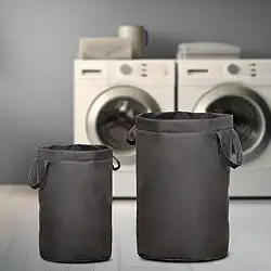 Cesto De Roupa Suja Brinquedos Organizador Multiuso Dobrável Grande 48L e 75L Guarde Bem (Cinza, 75L)