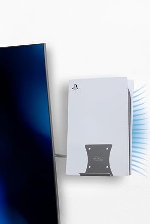 HIDEit Wall Mount for All PlayStation 5 Models Compatible with PS5 Pro, Slim, and Original - Secure Wall Mounting Solution for Game Console - Perfect for Display or Behind TV Setup