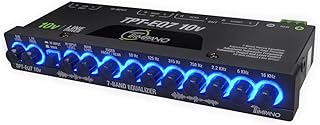 Timpano 7 band equalizer TPT-EQ7 10V High Voltage Line Driver 6 Channel RCA Output and Subwoofer Control and Crossover 1/2 Din Graphic Car Audio Eq with High Level Input