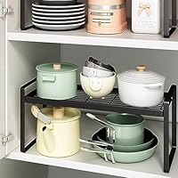 Organizzatore Da Cucina Impilabile SHBaizoy - Metallico Con Base Antiscivolo - Per Dispensa E Bagno - Foto 4