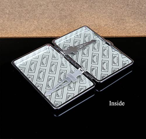 Leather Metal Cigarette Case Holds Up To 14 Cigarettes 80 - 100'S Cigarettes Double Sided Flip Open Pocket Women Lady Mather Father Day Gift Tobacco Smoking Box New (White) #TOP3