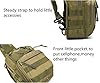 KODAA Sling Bag Tactical Backpack Outdoor Shoulder Bag Satchel Chest Packs Daypacks for Smart Phone Climbing Camping Cycling Hiking (Khaki) #1