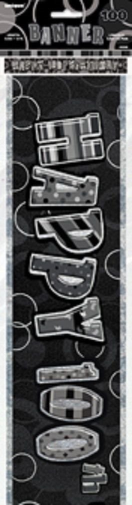 Unique Party 92068 - 9ft Foil Glitz Pink Happy 80th Birthday Banner — view 37