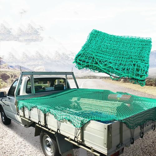 Red de carga resistente para almacenamiento seguro de vehículos y exteriores, ideal para remolque, maletero y cobertura de coche