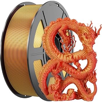 Amoybaby Silk PLA 3D Printer Filament 1kg Gold-Red Dual PLA Filament 1.75mm