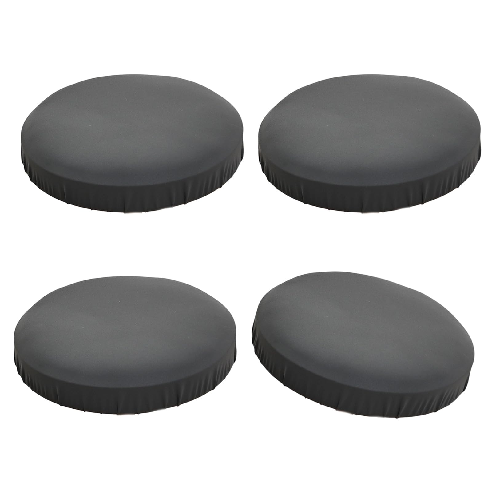 HDOYTXXM 4pcs Glossy Stretchable Round Stool Covers Water Resistant Faux Leather Polyester Seat Cushion Slipcocks for Home Decors Glittering Round Seat Covers