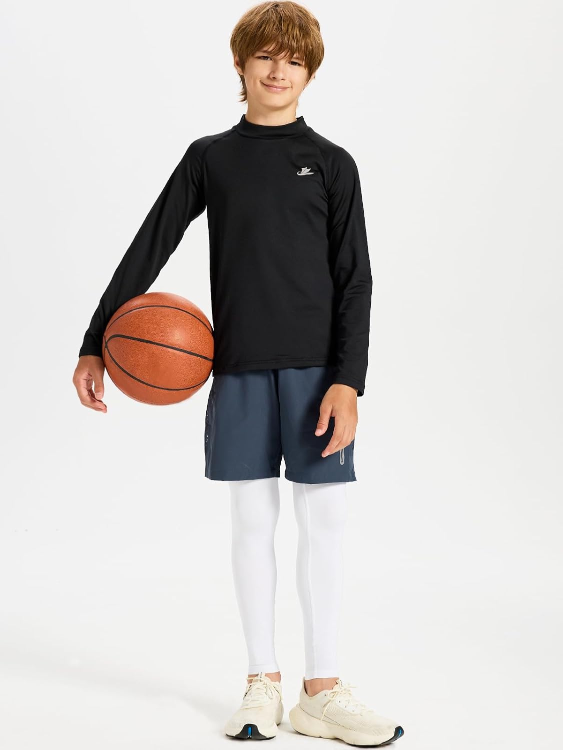 DEVOROPA Youth Boys' Compression Leggings Sports Tights Fleece Lined Thermal Base Layer Pants - Image 4