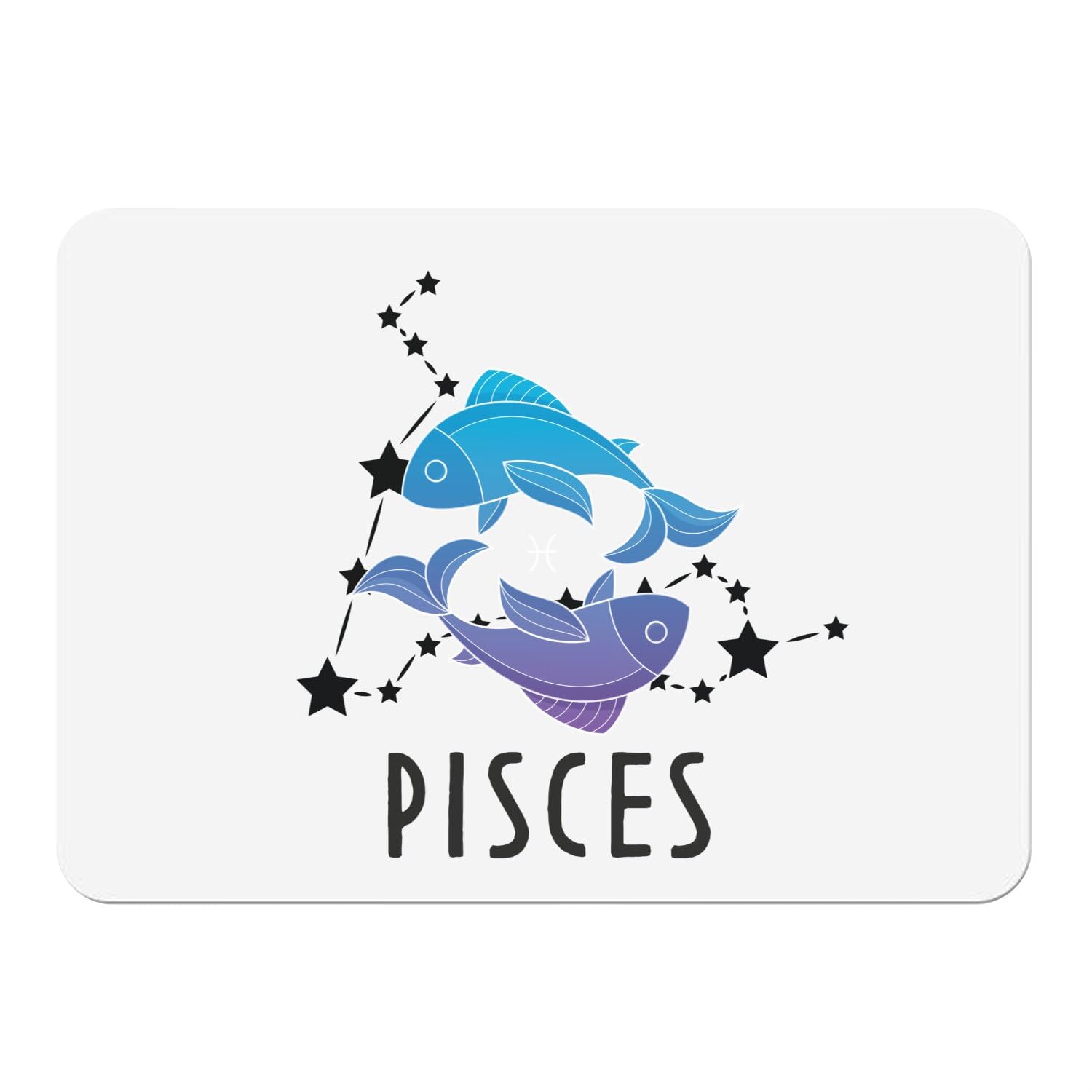 Sets de table souples en liège blanc astrologie Poissons 39,5x28,5 cm x4