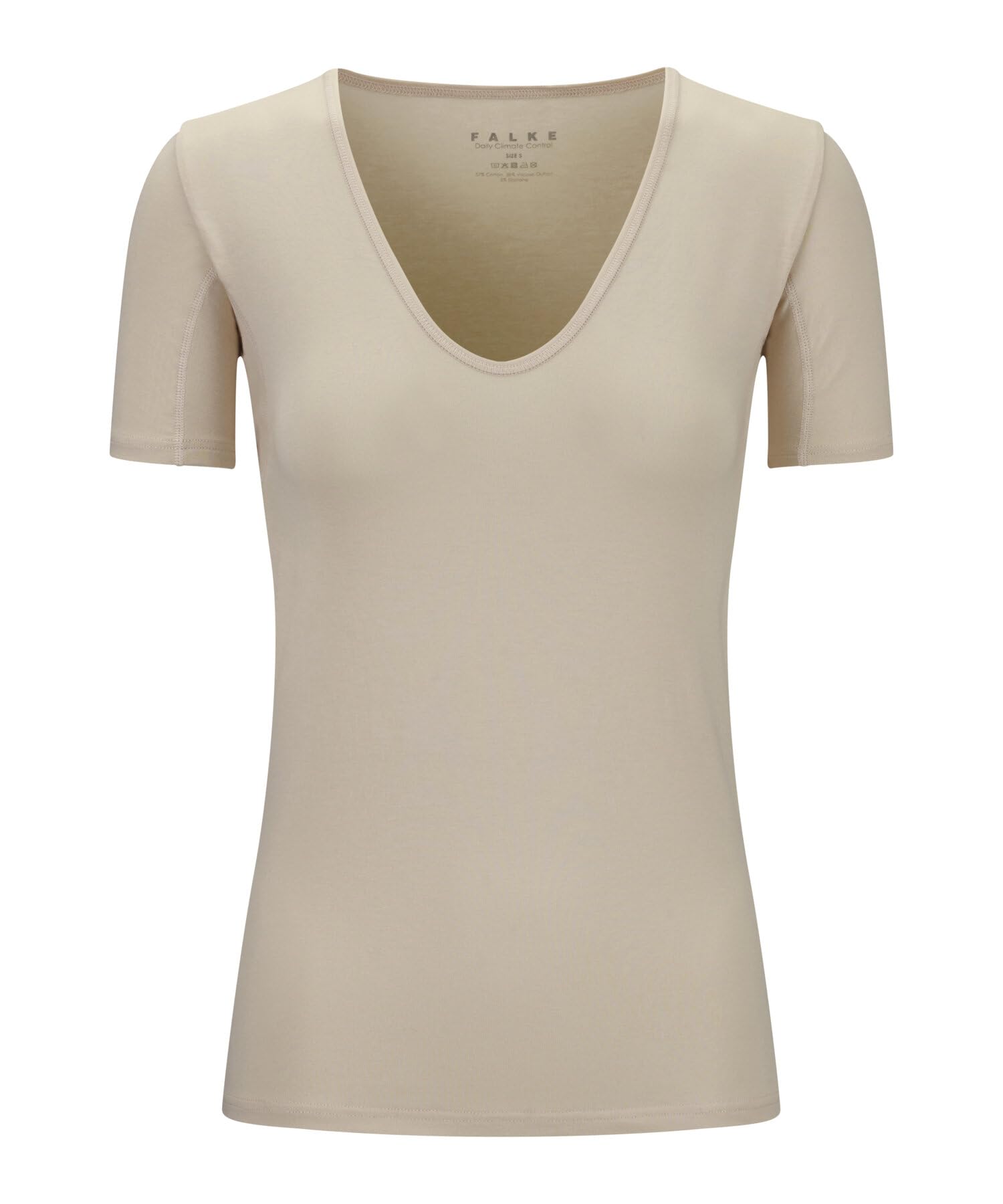 FALKE Femme Daily Climate Control Outlast® Round Neck T-Shirt sous-Vêtement sous-Chemise Maillot De Corps Manches Courtes Régulation De L'Humidité Séchage Rapide Respirant Coton 1 Pièce | pour une température corporelle parfaite